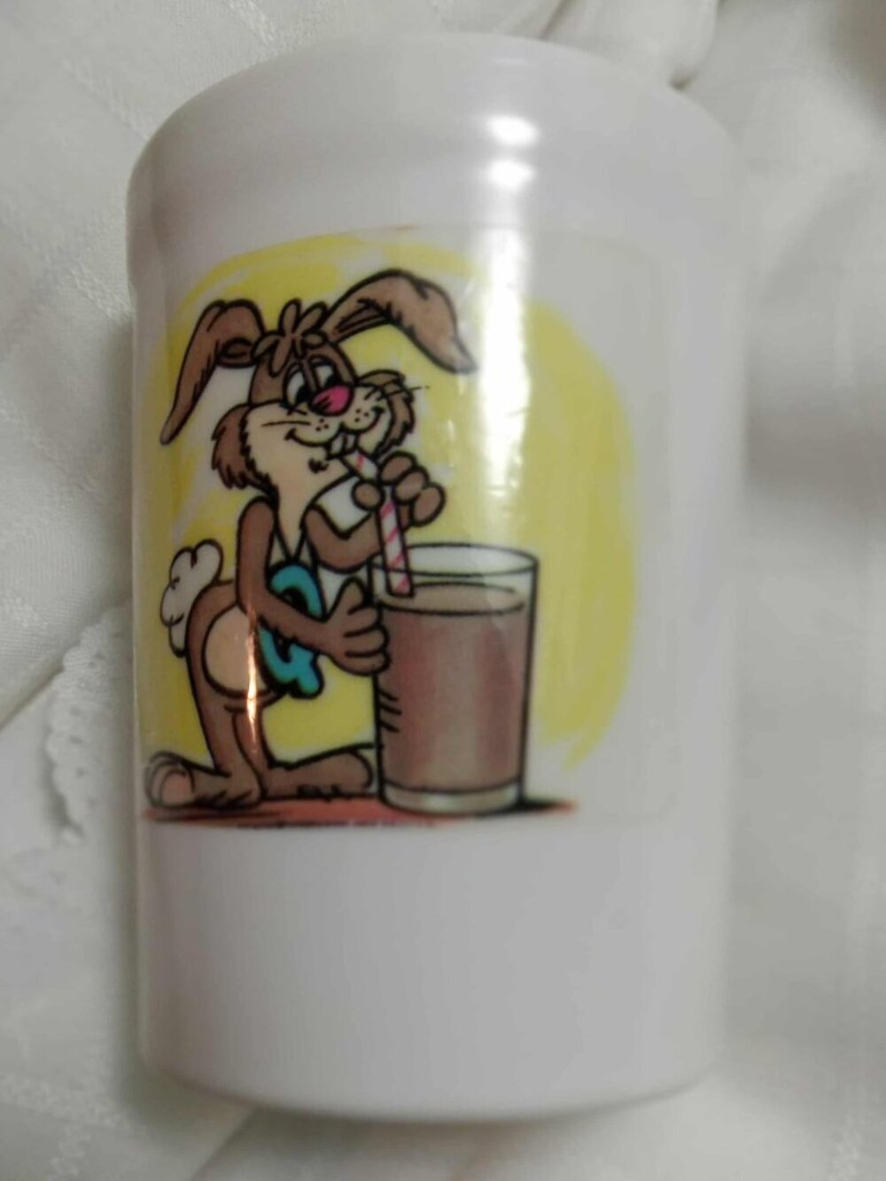 Very rare canadian unbreakable vintage Nesquick old plastic glass
